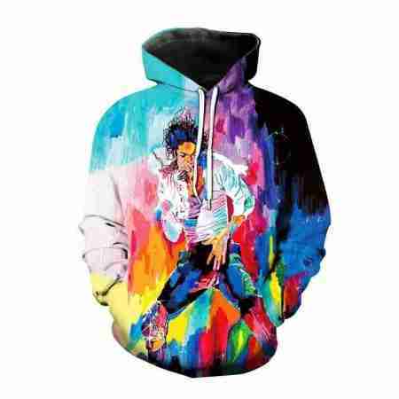 Michael Jackson All Over Printed Multicolor Hoodie