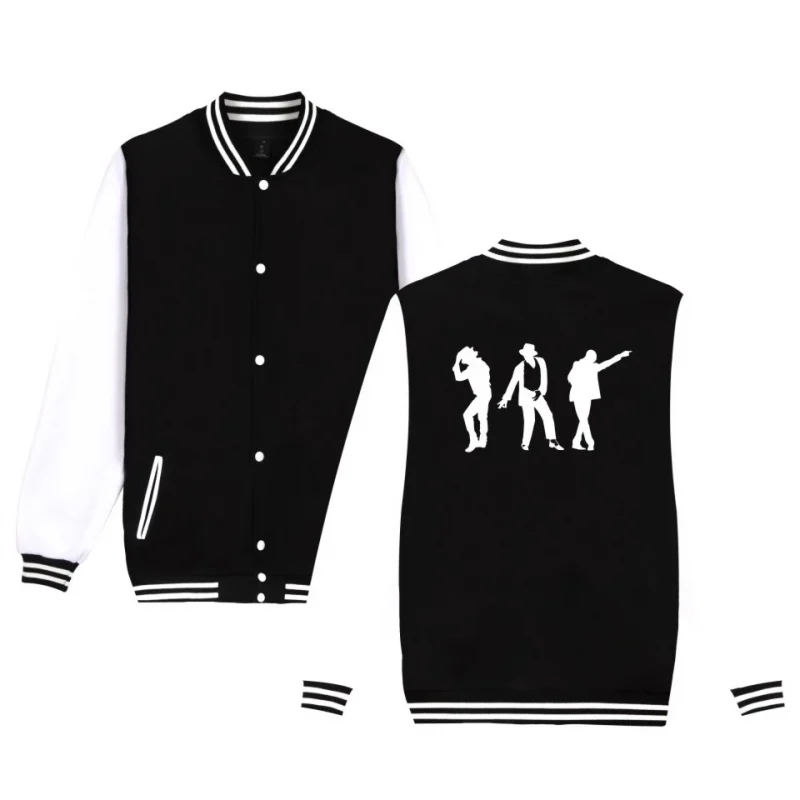 Michael Jackson Moonwalk White Varsity Jacket