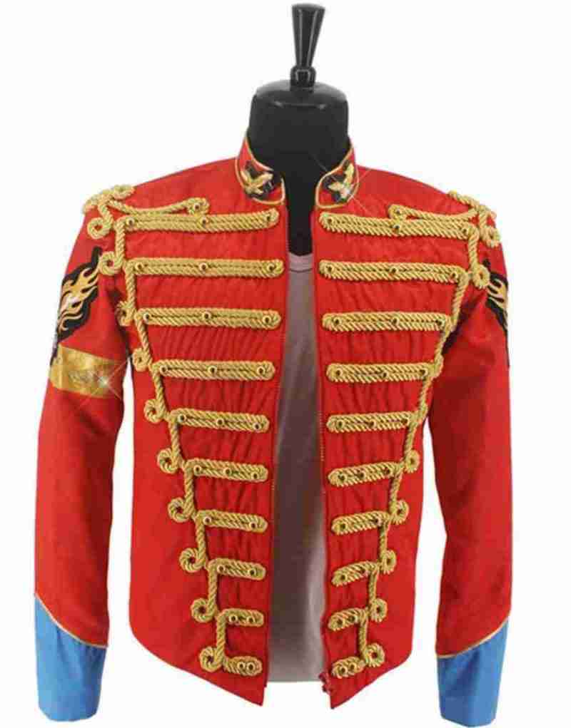 Michael Jackson Red British Army Jacket