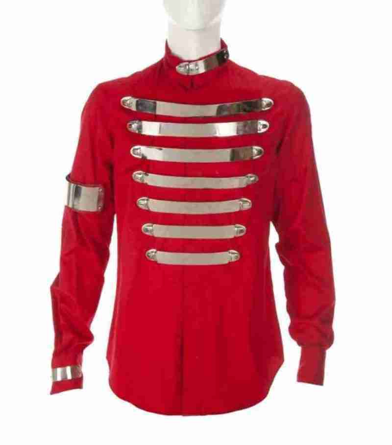 Michael Jackson Silver Belted Red Jacket