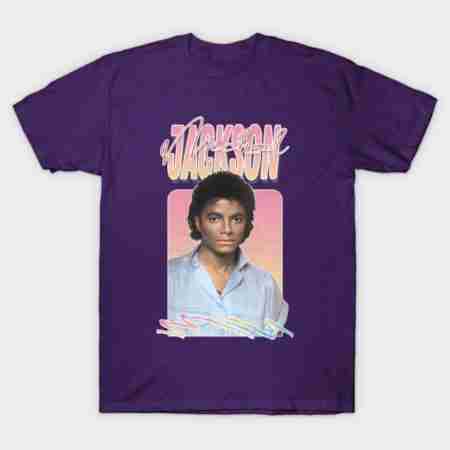 Michael Jackson 80s Aesthetic Retro Purple T-Shirt