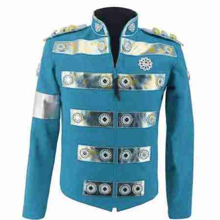 Michael Jackson Africa Appearance 1994 Turquoise Military Jacket